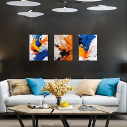 simpa Abstract Passion 3 Panel Canvas Wall Art - thumbnail 4