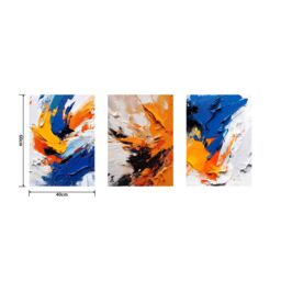 simpa Abstract Passion 3 Panel Canvas Wall Art - thumbnail 5