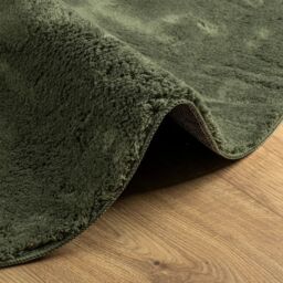 Berkfield Home Rug HUARTE Short Pile Soft & Washable Forest Green √ò 80 cm - Size: Medium - thumbnail 6