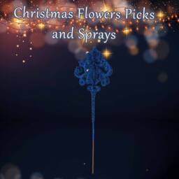 VFM e-Store Christmas Pendent Lamp Spray Decoration 48cm x 14cm Blue X 1 - Size: 48 cm x 14 cm - thumbnail 3