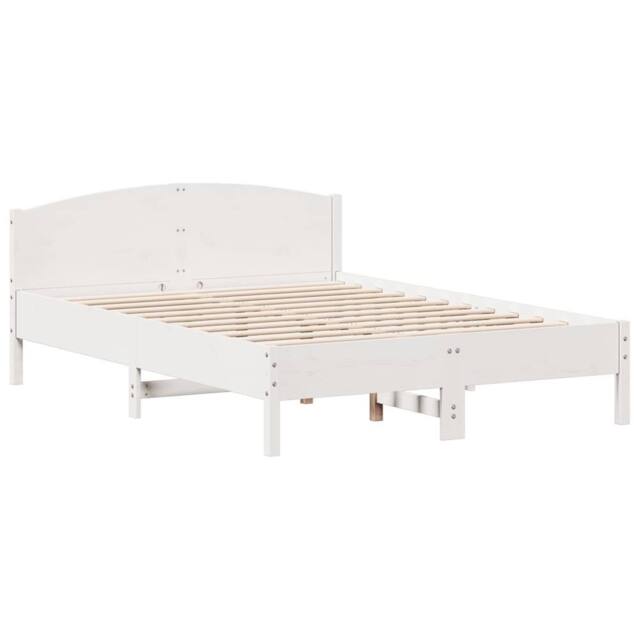 Berkfield Home Beautiful Bed Frame without Mattress White 160x200 cm Solid Wood Pine - image 1
