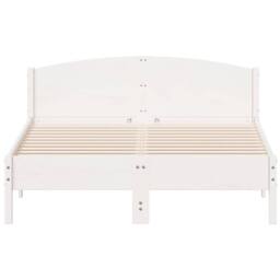 Berkfield Home Beautiful Bed Frame without Mattress White 160x200 cm Solid Wood Pine - thumbnail 4