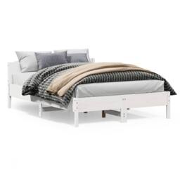 Berkfield Home Beautiful Bed Frame without Mattress White 160x200 cm Solid Wood Pine - thumbnail 3