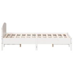 Berkfield Home Beautiful Bed Frame without Mattress White 160x200 cm Solid Wood Pine - thumbnail 5