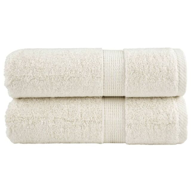 Berkfield Home Premium Guest Towels SOLUND 2 pcs Cream 30x50 cm 600 gsm - image 1