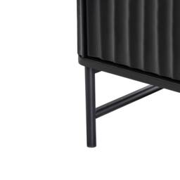 Wyld and Coco Black Marble-Effect TV Stand 140x40 cm - MDF with Iron Legs - thumbnail 8