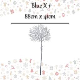 VFM e-Store Christmas Stem Leaves & Berries Decoration 88cm x 41cm Blue X 1 - Size: 88 cm x 41 cm - thumbnail 2