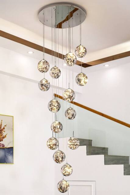 Living and Home 16-Light Cluster Glass Ball Pendant Chandelier in Silver - image 1