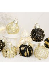 Living and Home 25Pcs Christmas Ball Ornament Set Festival Decoration in Gold - thumbnail 1