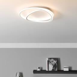 Wyld and Coco Round LED Ceiling Lamp White Acrylic Shade Dimmable - thumbnail 1
