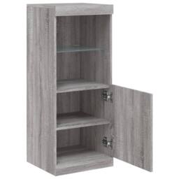 Berkfield Home Sideboard with LED Lights Grey Sonoma 41x37x100 cm - Size: 41 x 37 x 100 cm - thumbnail 7