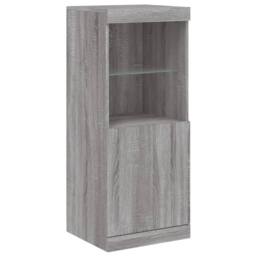 Berkfield Home Sideboard with LED Lights Grey Sonoma 41x37x100 cm - Size: 41 x 37 x 100 cm - thumbnail 5