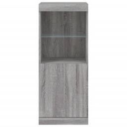 Berkfield Home Sideboard with LED Lights Grey Sonoma 41x37x100 cm - Size: 41 x 37 x 100 cm - thumbnail 6