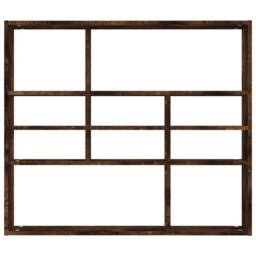 Berkfield Home Wall Shelf Smoked Oak 90x16x78 cm Engineered Wood in Brown - Size: 90 x 16 x 78 cm - thumbnail 4