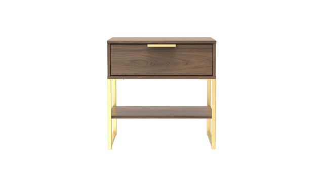 Ready Assembled 2 U Tamworth Single 1 Drawer Bedside Cabinet (Ready Assembled) in Walnut - image 1