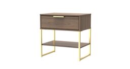 Ready Assembled 2 U Tamworth Single 1 Drawer Bedside Cabinet (Ready Assembled) in Walnut - thumbnail 2