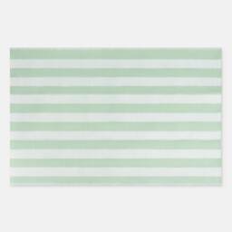 OHS Stripes Print Outdoor Garden Rug Waterproof Area Floor Mat in Pale Green - Size: 120 cm x 170 cm - thumbnail 3