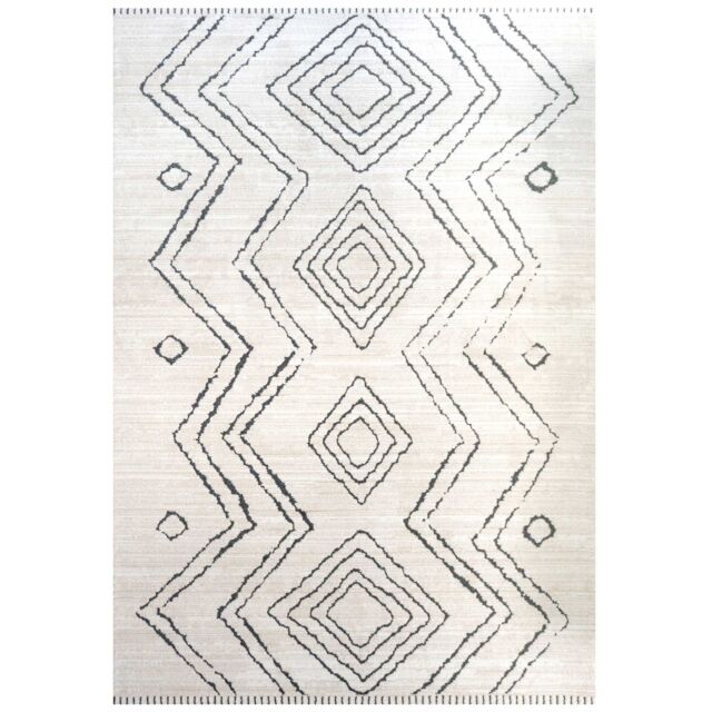 Kukoon Cream Black Moroccan Berber Super Soft Rug - Size: 200 cm x 290 cm - image 1