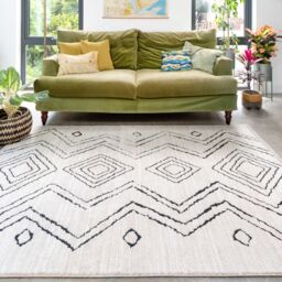 Kukoon Cream Black Moroccan Berber Super Soft Rug - Size: 200 cm x 290 cm - thumbnail 3
