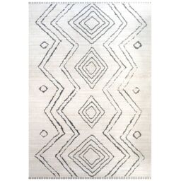 Kukoon Cream Black Moroccan Berber Super Soft Rug - Size: 200 cm x 290 cm - thumbnail 1