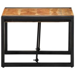 Berkfield Home Coffee Table 50x50x35 cm Solid Wood Acacia in Brown - Size: 50 x 50 x 35 cm - thumbnail 3
