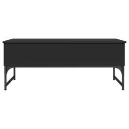 Berkfield Home Coffee Table Black 100x50x40 cm Engineered Wood & Metal - Size: 100 x 50 x 40 cm - thumbnail 5