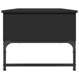Berkfield Home Coffee Table Black 100x50x40 cm Engineered Wood & Metal - Size: 100 x 50 x 40 cm - thumbnail 6
