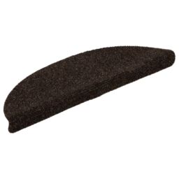 Berkfield Home Self-adhesive Stair Mats 10 pcs Brown 56x17x3 cm Needle Punch - Size: Medium - thumbnail 3