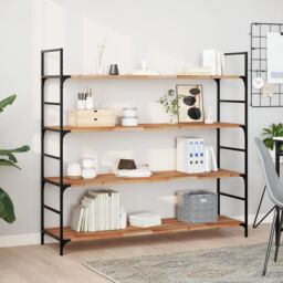 Berkfield Home Floating Shelves 4 pcs 120x40x2 cm Oil Finished Solid Wood Acacia in Brown - Size: 120 x 40 x 2 cm - thumbnail 1