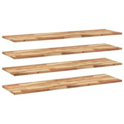 Berkfield Home Floating Shelves 4 pcs 120x40x2 cm Oil Finished Solid Wood Acacia in Brown - Size: 120 x 40 x 2 cm - thumbnail 2