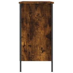 Berkfield Home Shoe Cabinet Smoked Oak 100x35x70 cm Engineered Wood in Brown - Size: 100 x 35 x 70 cm - thumbnail 5