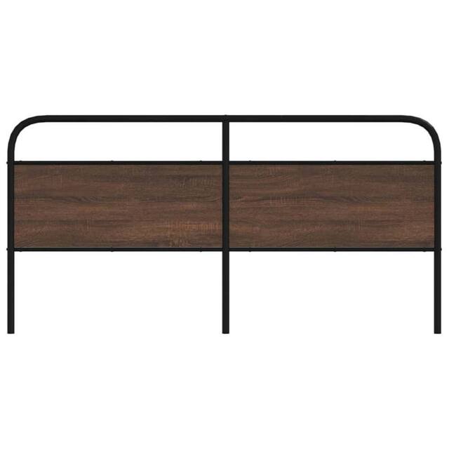 Berkfield Home Headboard Brown Oak 180 cm Steel & Engineered Wood - image 1