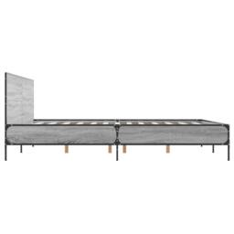 Berkfield Home Durable Bed Frame without Mattress Grey Sonoma 140x200 cm - thumbnail 5