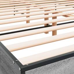 Berkfield Home Durable Bed Frame without Mattress Grey Sonoma 140x200 cm - thumbnail 7