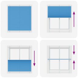 Berkfield Home Pleated Blind Blue 115x150 cm Fabric Width 114.4 cm Polyester - thumbnail 5