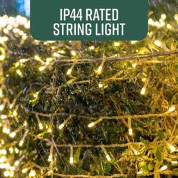 Globrite 100 LED Christmas Fairy String Lights Battery-Operated - Warm White - thumbnail 6