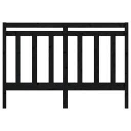 Berkfield Home Beautiful Bed Headboard Black 146x4x100 cm Solid Wood Pine - Size: 146 x 4 x 100 cm - thumbnail 4
