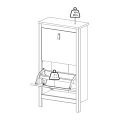 Furniture To Go Madrid Shoe Cabinet 2 Flip Down Doors in Black - thumbnail 8