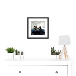 Artery8 Military France Fighter Pilot Dassault Rafale Aircraft Photo 8X8 Inch Square Wooden Framed Wall Art Print Picture with Mount in Black - thumbnail 2