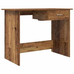 Berkfield Home Durable Desk Old wood 100 x 50 x 76 cm Engineered wood in Brown - thumbnail 3