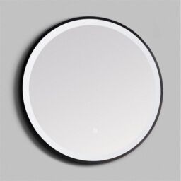Clifton 60cm Circular LED Matt Black Wall Mirror with Demister Pad - thumbnail 1