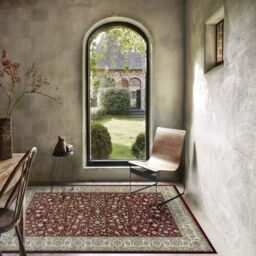 The Rug Shop UK Border Floral Red Traditional Machine Made Easy to clean Area Rug - Size: 160 cm x 230 cm - thumbnail 4
