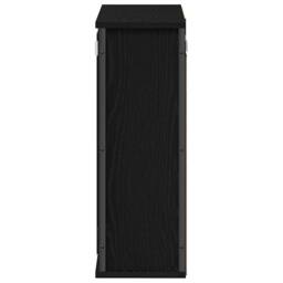 Berkfield Home Decorative Bathroom Wall Cabinet with Mirror Black Oak 50x21x60 cm - Size: 50 x 21 x 60 cm - thumbnail 7