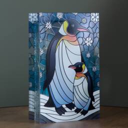 Samuel Alexander 21cm Double Sided Mother & Baby Penguin Decoration with LEDs - thumbnail 4