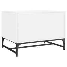 Berkfield Home Modern Coffee Table with Glass Doors White 68.5x50x50 cm - thumbnail 7