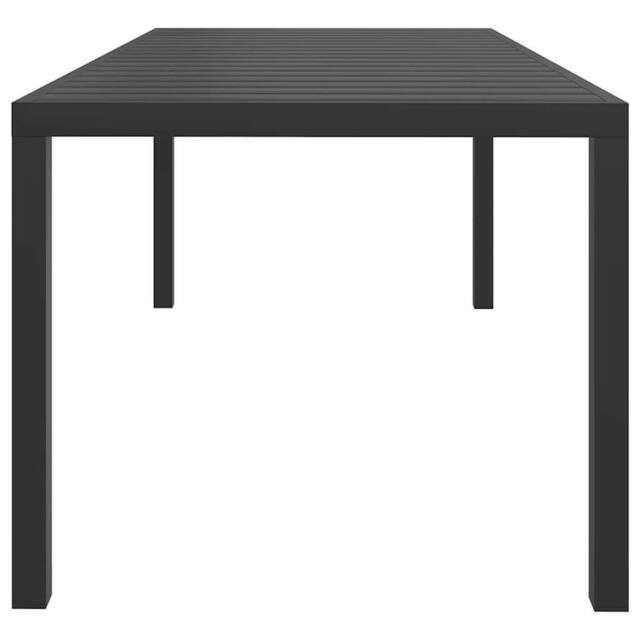 Berkfield Home Garden Table Black 185x90x74 cm Aluminium & WPC - Size: 185 x 90 x 74 cm - image 1