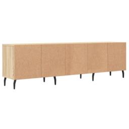 Berkfield Home TV Cabinet Sonoma Oak 150x30x44.5 cm Engineered Wood in Light Tan - thumbnail 8