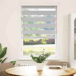 Berkfield Home Elegant Zebra Blind Light Grey 75x150 cm Fabric Width 70.9 cm Pol - thumbnail 3
