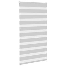 Berkfield Home Elegant Zebra Blind Light Grey 75x150 cm Fabric Width 70.9 cm Pol - thumbnail 1