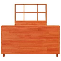 Berkfield Home Bookcase Bed without Mattress Wax Brown 100x200 cm Solid Wood - thumbnail 4